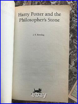 1997 First UK Pb Edition Harry Potter &the Philosopher/Sorcerer's Stone &Extras