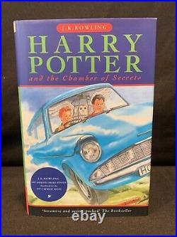 1998 Signed 1st Edition 5th Print UK Harry Potter and the Chamber of Secrets HC