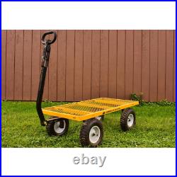 1,200 lbs Heavy Duty Steel Yard Cart Garden Lawn Utility Wagon Removable Flatbed
