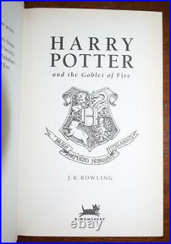 2000 Harry Potter & The Goblet of Fire Unique Binding Hogwarts Library Rowling