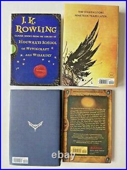 2001 Harry Potter JK Rowling Lot 4 1st Editions Hogwarts Beedle Cursed & Beasts