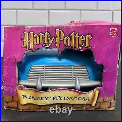 2001 Harry Potter Weasley Flying Car Ron Hermione In Original Box READ
