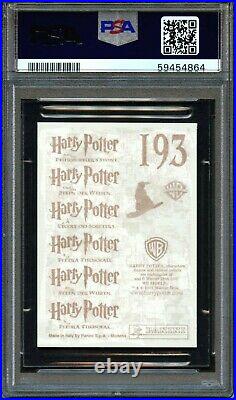 2001 Philosopher's Stone Stickers #193 Harry Potter Rookie Rc Gem Mt Psa 10