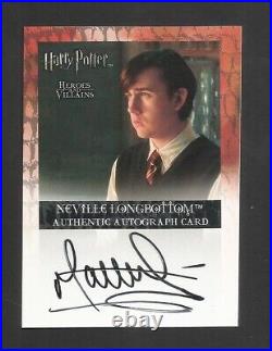 (2) Artbox Matthew Lewis Neville Harry Potter Heroes And Villains Autograph Card