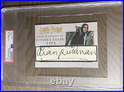 ALAN RICKMAN Autograph PSA Severus Snape HARRY POTTER Auto Custom 3x5 Card