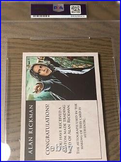 ALAN RICKMAN Autograph PSA Severus Snape HARRY POTTER Auto Custom 3x5 Card
