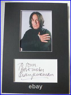 ALAN RICKMAN signed 10x14 HARRY POTTER autograph matted InPerson SCARCE