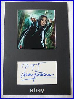 ALAN RICKMAN signed 8x12 HARRY POTTER autograph matted InPerson LOOK