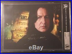 Alan Rickman Signed 8x10 Severus Snape Harry Potter BAS 12231687 RARE! AUTO