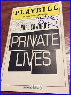 Alan Rickman Signed Private Lives Playbill Lindsay Duncan Harry Potter 2002 Nyc