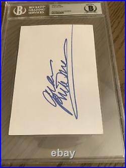 Alan Rickman signed Harry Potter Cut Index Card autograph Severus Snape Beckett