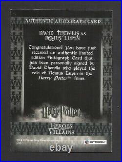 Artbox David Thewlis Remus Lupin Harry Potter Heroes And Villains Autograph Card