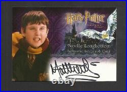 Artbox Matthew Lewis Nville Sorcerer's Stone Harry Potter Auto Card