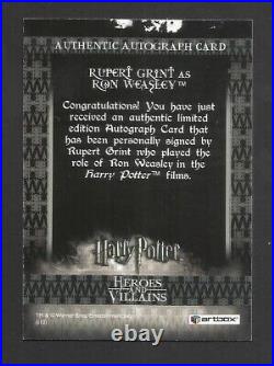 Artbox Rupert Grint Ron Weasley Harry Potter Heroes And Villains Autograph Card