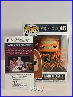 Autographed Bonnie Wright signed Harry Potter Ginny Weasley Pop Funko JSA cert