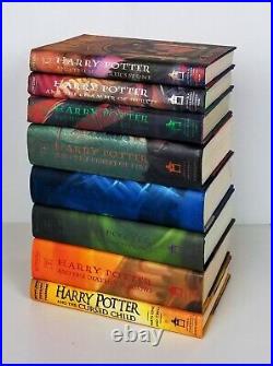 Complete Set of 8 HARRY POTTER Hardcover Books Lot J. K. ROWLING 1st ED + Play