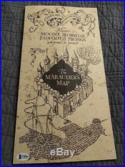 DANIEL RADCLIFFE HARRY POTTER SIGNED AUTOGRAPH MARAUDERS MAP withBECKETT COA PROOF