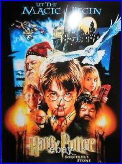 DANIEL RADCLIFFE SIGNED 11x18 MOVIE POSTER HARRY POTTER and the SORCERERS STONE