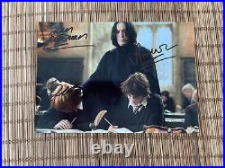 Daniel Radcliffe Alan Rickman Severus Harry Potter autographed photo signed coa