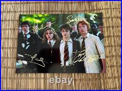 Daniel Radcliffe Emma Watson Grint Harry Potter autographed photo signed coa
