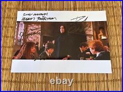Daniel Radcliffe Rickman Watson Grint Harry Potter autographed photo signed coa