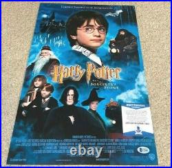 Daniel Radcliffe Signed 12x18 Movie Poster Photo Harry Potter Sorcerers Bas