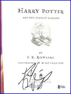 Daniel Radcliffe Signed Harry Potter & The Deathly Hallows Book Beckett Bas 1