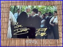 Daniel Radcliffe Tom Felton Draco Harry Potter autographed photo signed coa