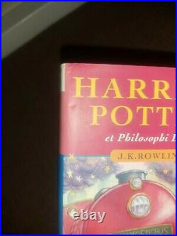 FIRST EDITION HARRY POTTER PHILOSOPHERS STONE LATIN 1st Rowling HB VGC Harrius