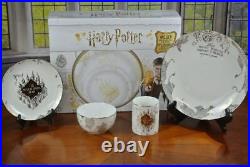 HARRY POTTER Marauder Map 10.5 Porcelain DINNER PLATE Salad Plate BOWL Mug 4PC