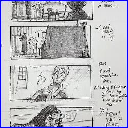 Harry Potter (2001) Production Used Storyboard, Hagrid and Quirrel, Scene 50