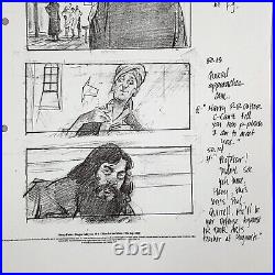 Harry Potter (2001) Production Used Storyboard, Hagrid and Quirrel, Scene 50