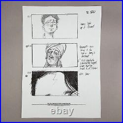Harry Potter (2001) Production Used Storyboard, Harry and Quirrel, Scene 50