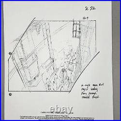 Harry Potter (2001) Production Used Storyboard, Overhead Shot of Diagon Alley