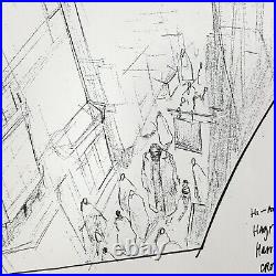 Harry Potter (2001) Production Used Storyboard, Overhead Shot of Diagon Alley