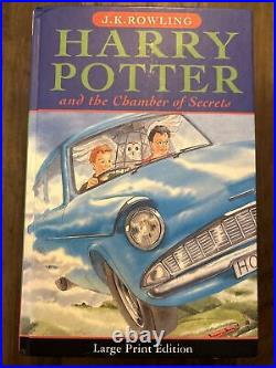 Harry Potter And The Chamber Of Secrets- Large Print- First Edition- Rare