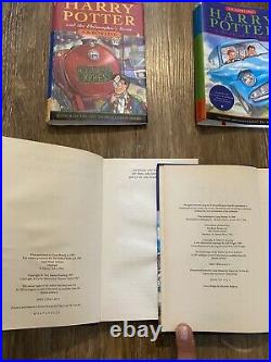 Harry Potter Books BOTH 1st PRINT/1st Edition Ted Smart With Original DustJacket