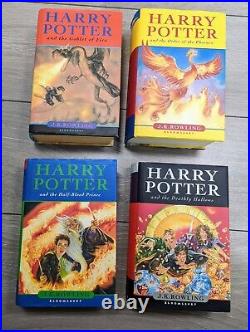 Harry Potter Complete Set Hardback Books J K Rowling plus cursed child quidditch