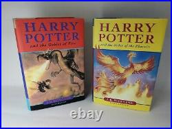 Harry Potter Complete Set Hardback Books by J K Rowling 1st Editions Early Print