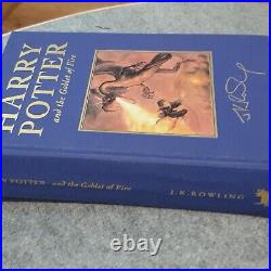 Harry Potter First Edition Deluxe Signed. GOBLET OF FIRE 2000. USED