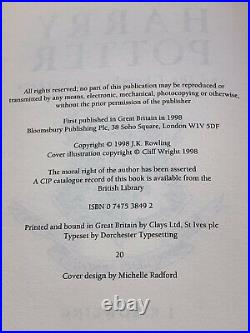 Harry Potter Hardback Books 1-7 Bloomsbury UK Original Editions 1997-2007