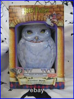 Harry Potter Hedwig Mechanical Tin Bank By Schylling 2001, New in box