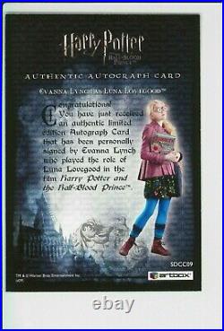 Harry Potter JUMBO Autograph Card EVANNA LYNCH Luna Lovegood Auto SDCC Comic Con