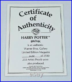 Harry Potter Maquette Warner Bros. With COA & Original Box RARE #0058/2500