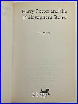 Harry Potter Philosophers Stone 1ST EDITION 5TH PRINT Bloomsbury Rowling