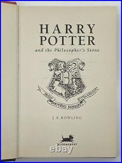 Harry Potter Philosophers Stone 1ST EDITION 9TH PRINT Bloomsbury Rowling