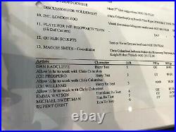 Harry Potter Rare Production Used Artiste Test /Tryout Sheet Harry Hermione Ron