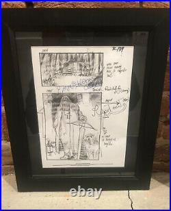 Harry Potter Rare Production Used Storyboard Sheet Signed By Harry Hermione Ron