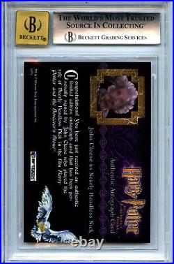 Harry Potter Sorcerer's Stone BGS 9.0/10 John Cleese #13 Autographed card 4371