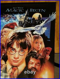 Harry Potter & Sorcerer's Stone Huge 4' x 8' Theater Promo Vinyl Poster Banner